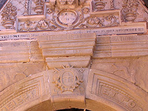 Church inscription Rennes-le-Château.  Photo copyright 2010 by Marlane O'Neill.  All rights reserved.